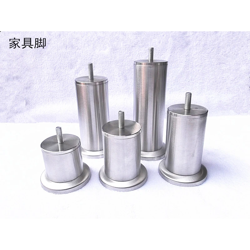 不锈钢沙发脚 柜脚 床脚 桌脚 桌腿 家具脚 五金脚垫 带M8螺杆