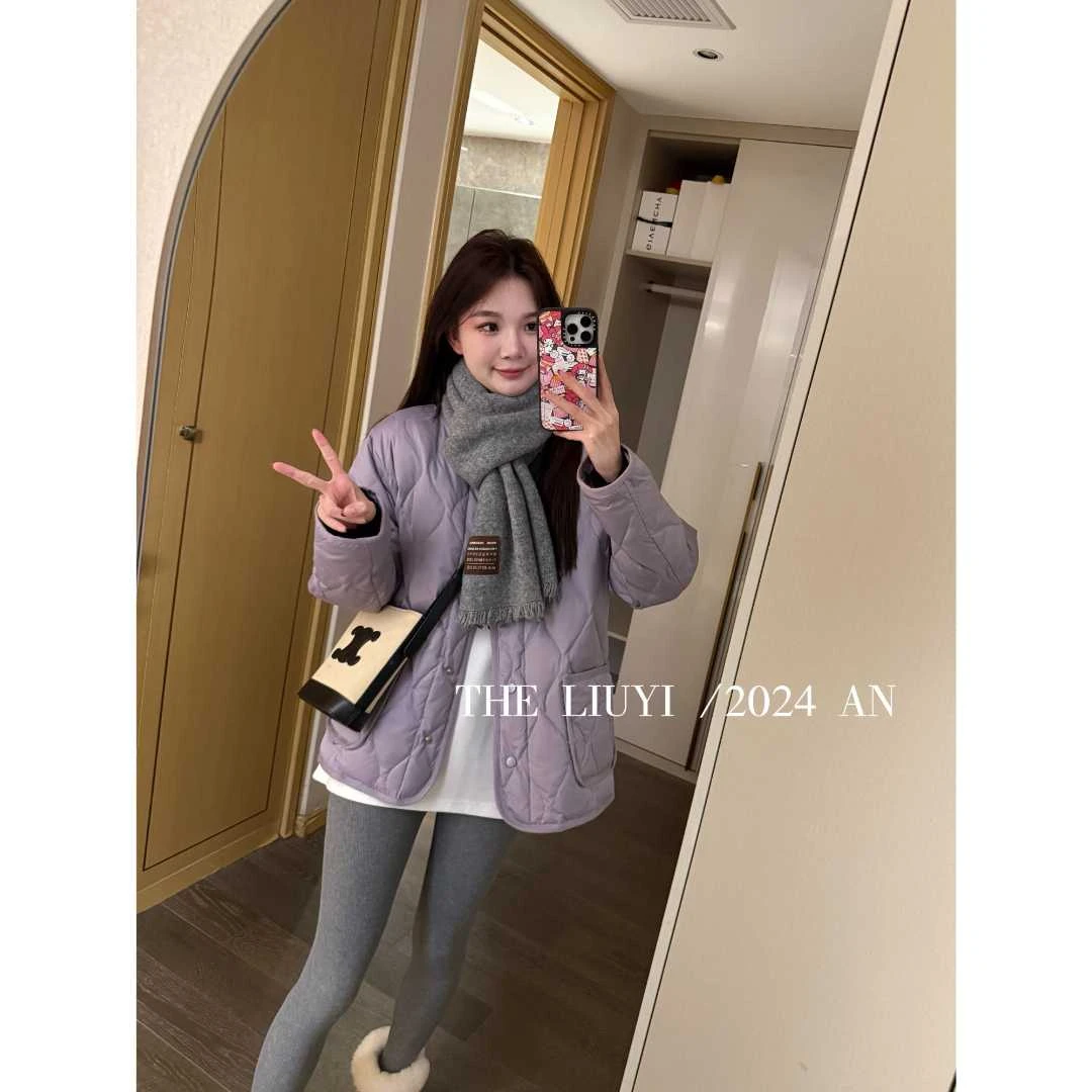 【LIUYI】芋泥包～90白鸭绒菱格羽绒服410055