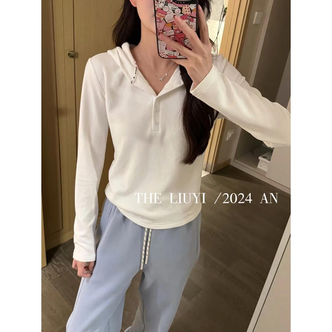 【LIUYI】冬季德绒连帽套头上衣410155