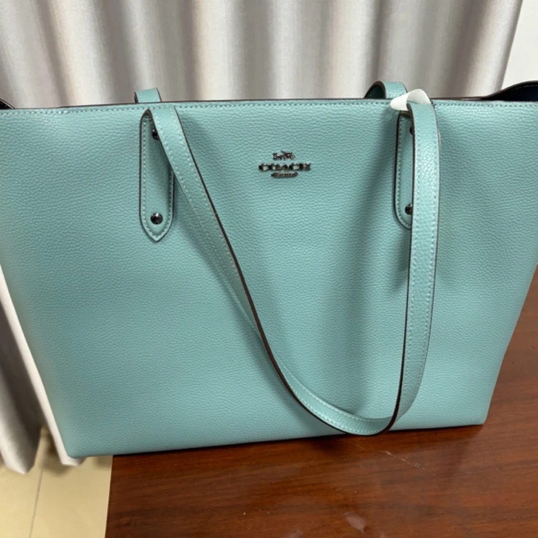 95新 COACH/蔻驰 95新蔻驰COACH蓝色托特单肩包