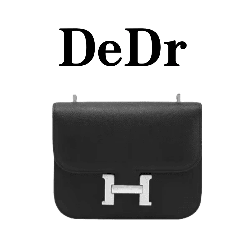 KJ19黑色小号 H银扣时尚轻奢百搭康康包单肩斜跨小方包女包