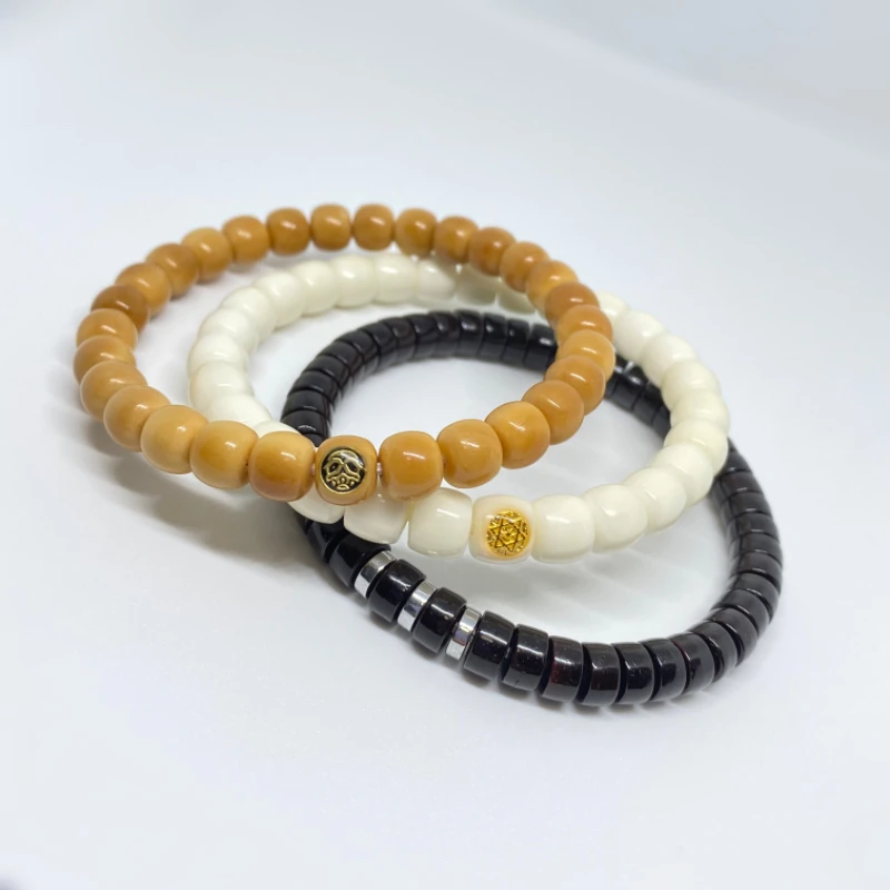 九鼎 鼎工叠戴三件套 龙脊8-7 白钰8-7 椰蒂药片7-4