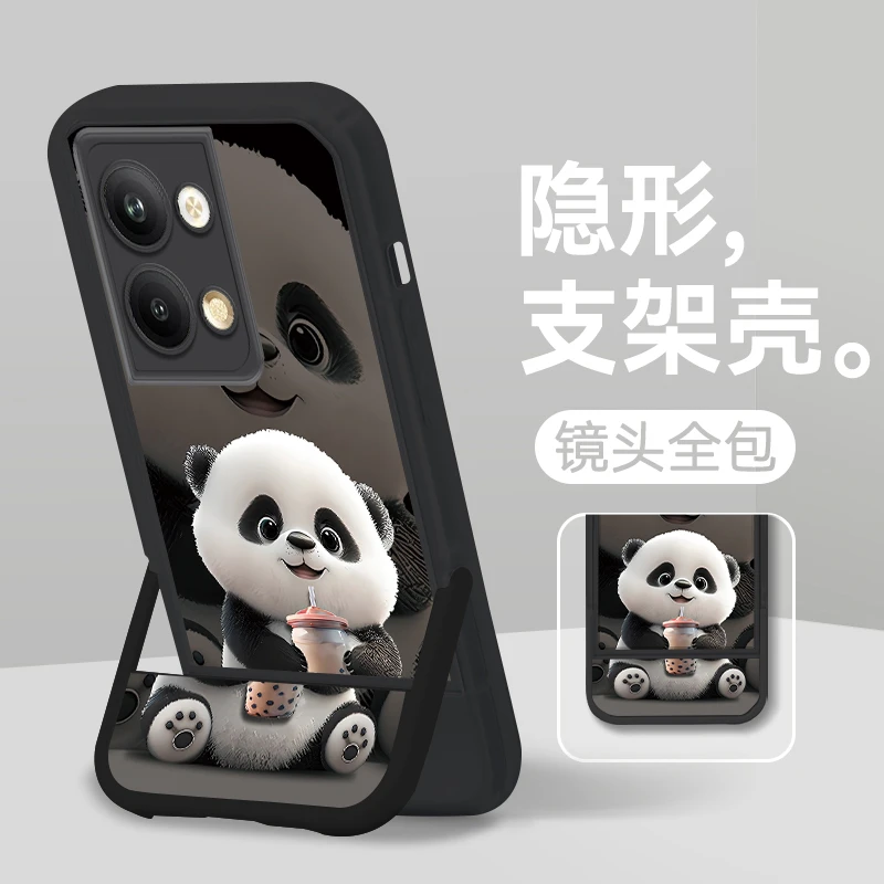 OPPOReno4手机壳4Pro新款女4SE折叠隐形支架全包防摔软硅胶保护套