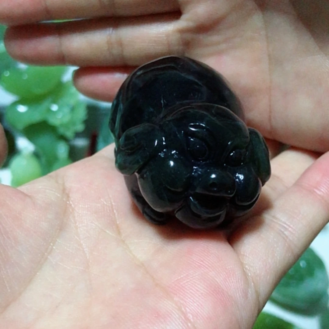 【闪购商品】蛇纹石玉把件未镶嵌释*坤