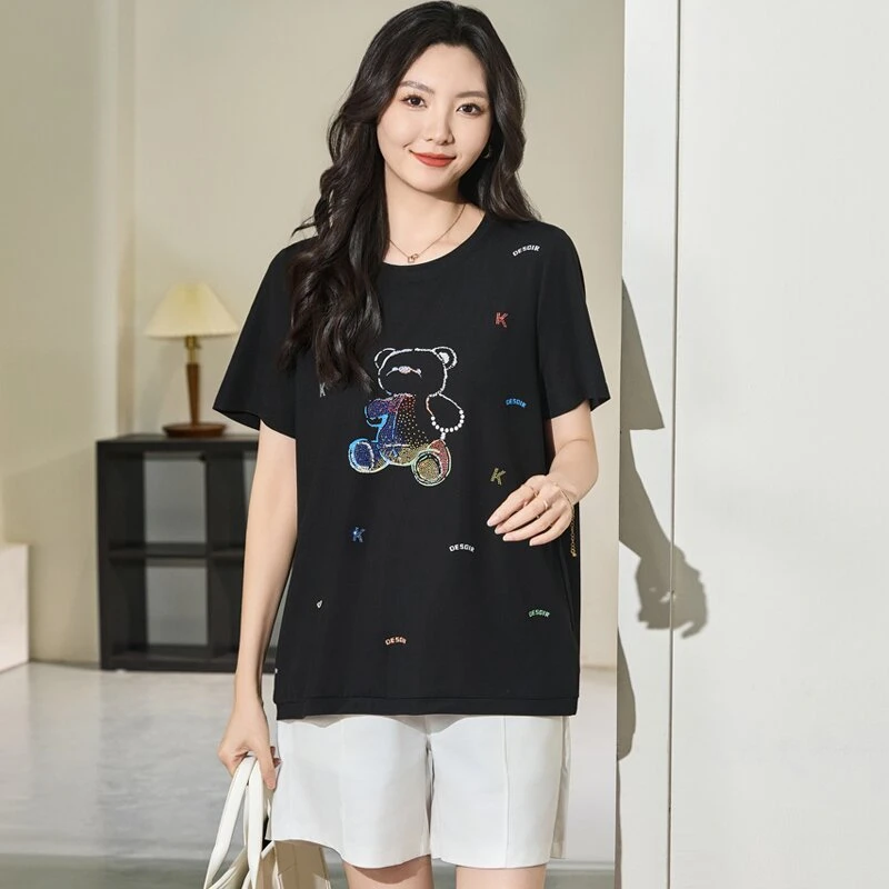 歌帛语2026大码女装T恤夏季新款显瘦遮肉百搭简约宽松短袖上衣