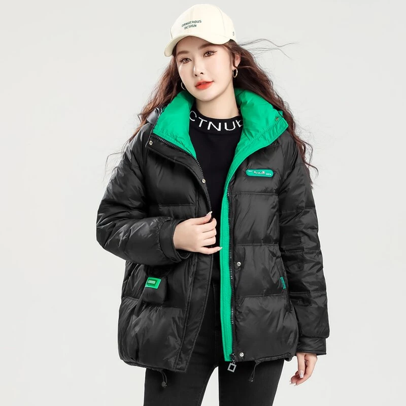 歌帛语大码女装羽绒服连帽2024冬季新款胖mm宽松显瘦洋气气质外套