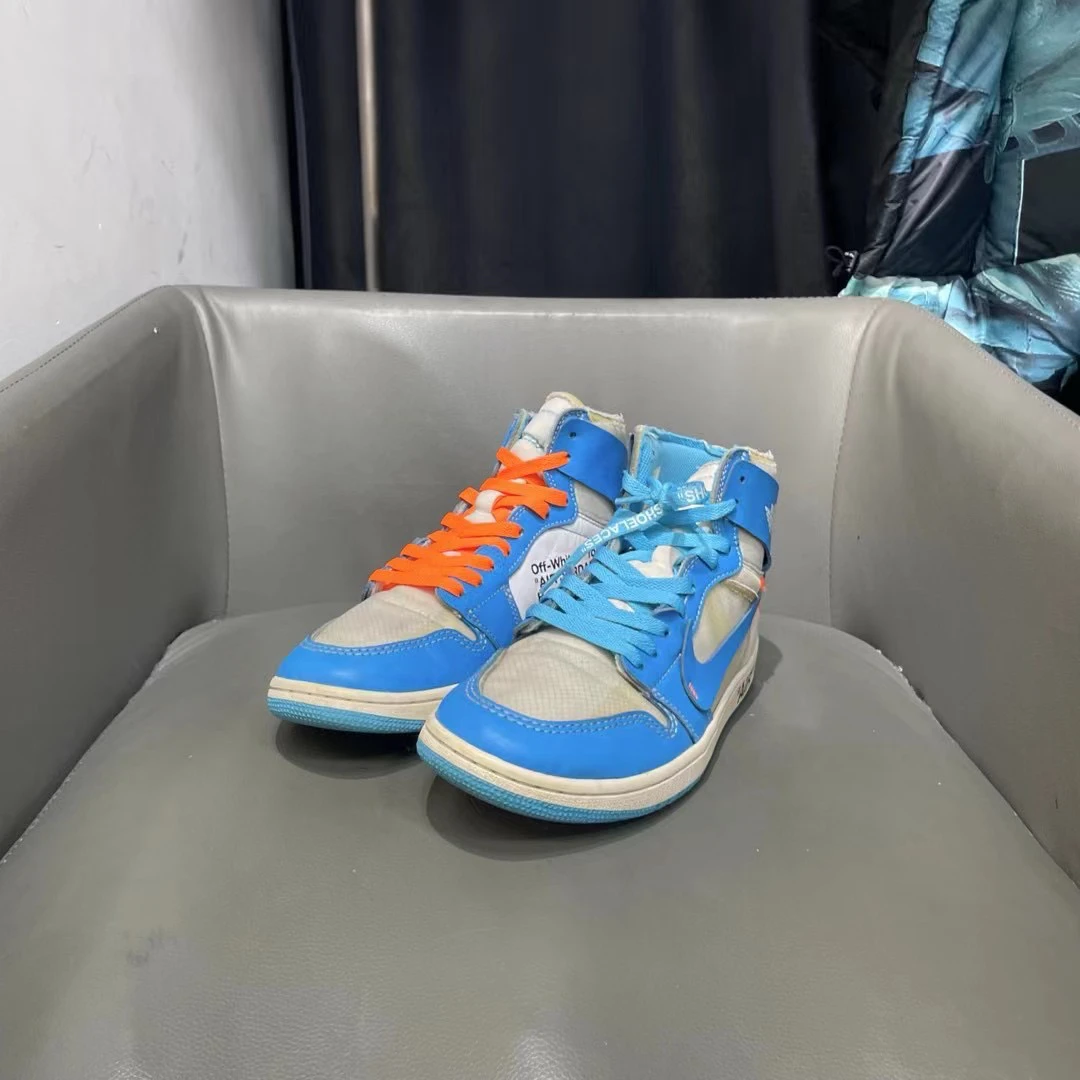 捡漏42码 ow aj1 北卡蓝 下地不多3499秒杀！球鞋