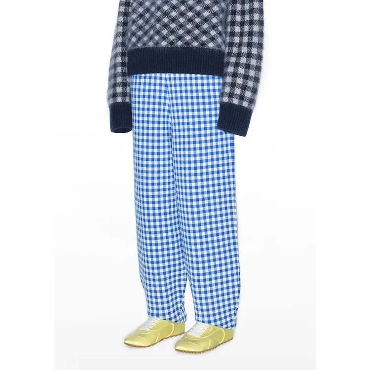 【IMMI】设计师品牌24冬季新品条纹超细羊毛长裤MWDFWKPT0947X宽松