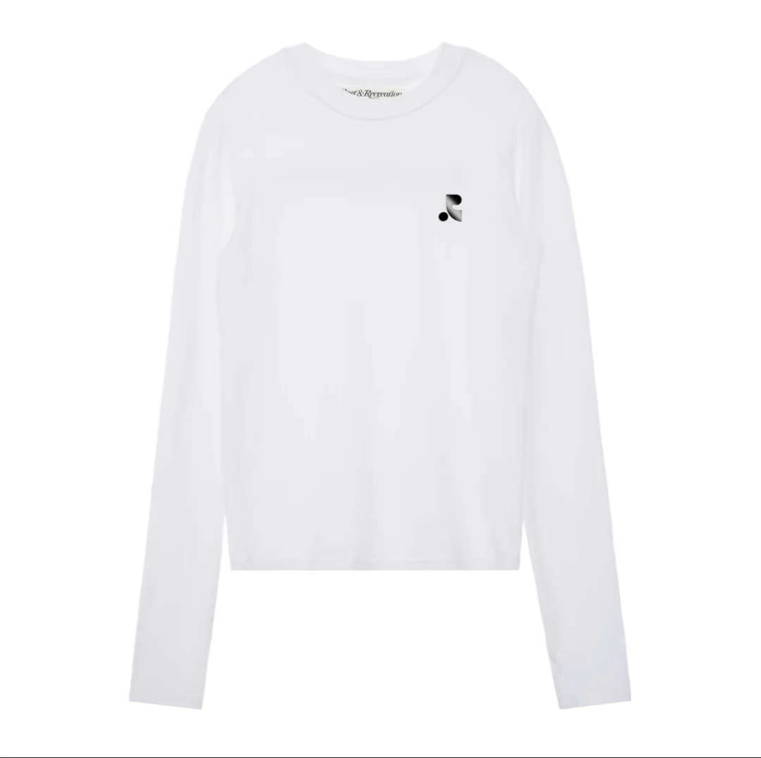 Rest and Recreation字母印花长袖T恤女RR修身打底休闲上衣潮