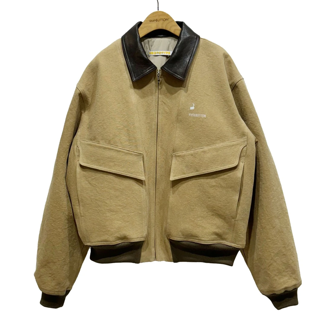 PUSHBUTTON 设计师品牌24早秋翻领夹克外套休闲时尚百搭复古宽松