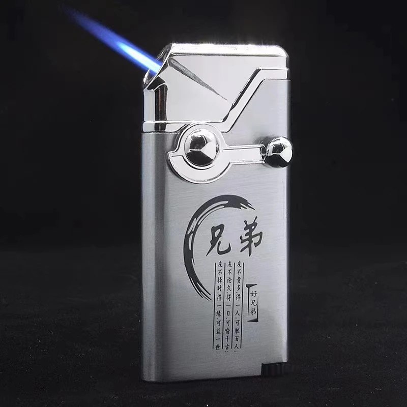 摇臂直冲斜喷充气防风打火机