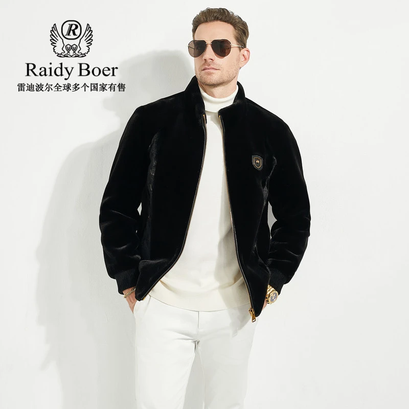 【金丝绒+水貂毛领】Raidy Boer/雷迪波尔男装秋冬厚夹克外套3012