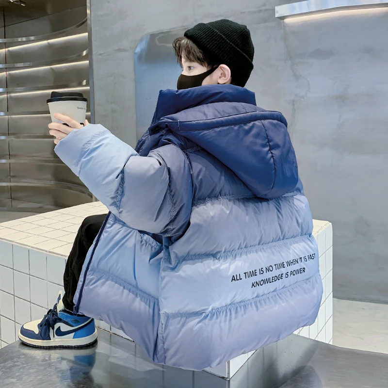 男童羽绒服冬装2023新款儿童中长款加厚中大童帅气冬季外套韩版潮