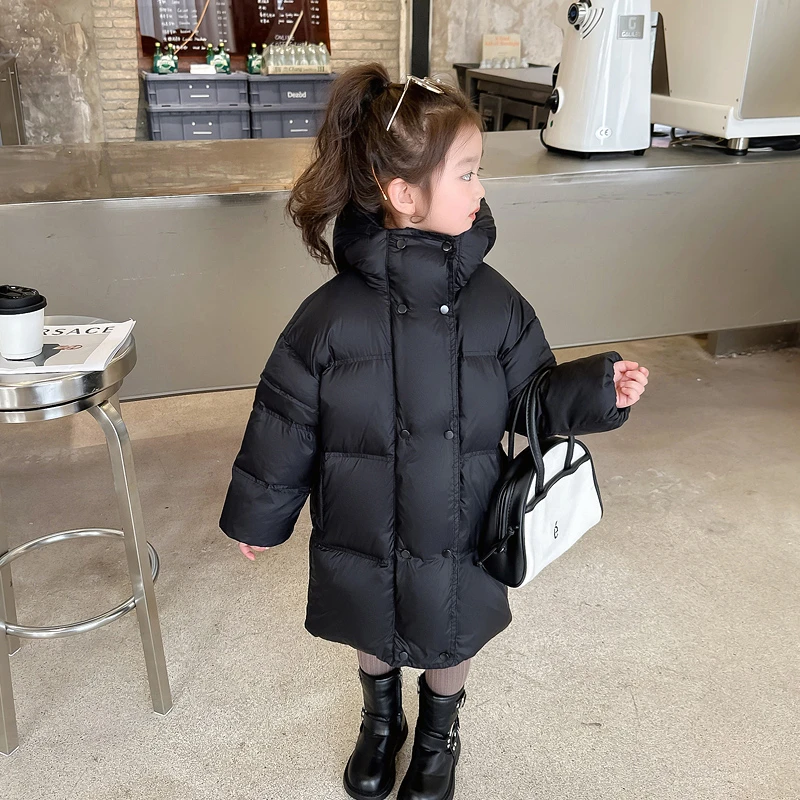 女童羽绒服6-12岁潮款加厚冬季2023新款童装中大童中长款时尚洋气