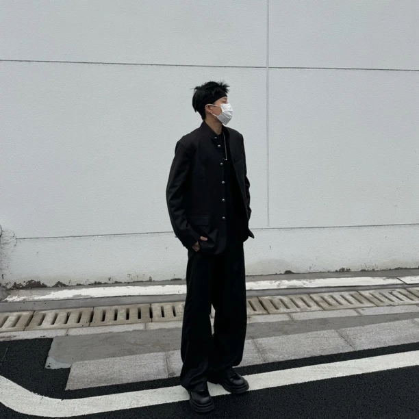 Ninjazz 日系DK立领中山装热血高校痞帅街头新中式西装