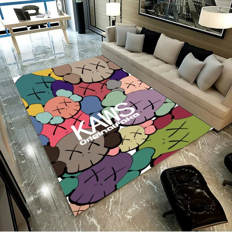 潮牌地毯家用客厅地毯儿童房地毯卧室地毯床边毯个性网红地毯地垫