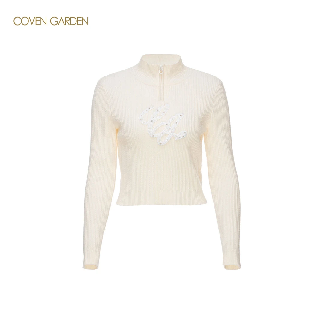 哥文花园半高领软糯毛衣个性设计百搭长袖针织衫CTC4031448