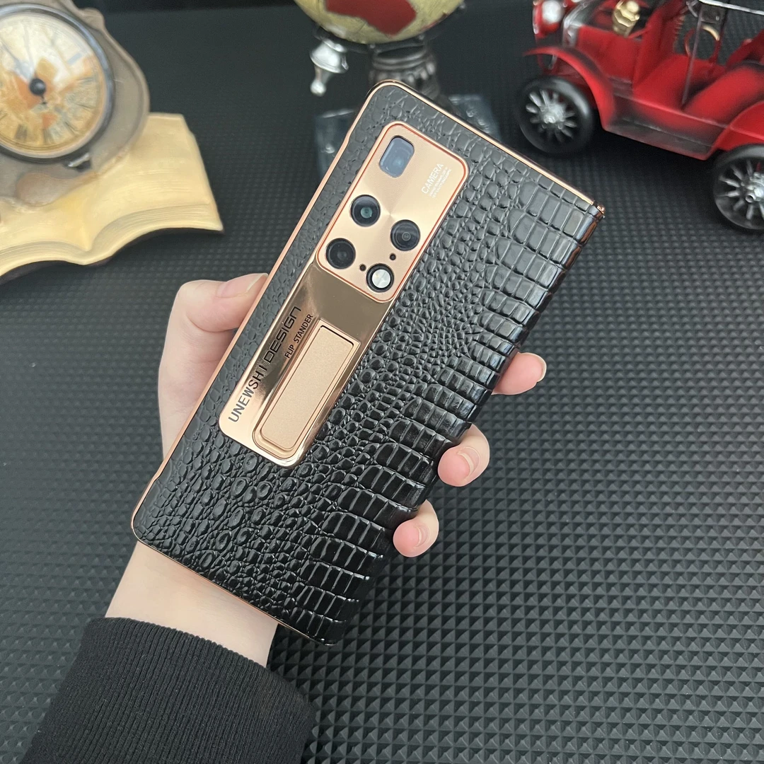 臻立华为matex2手机壳x2典藏版折叠屏保护套真皮磁吸铰链全包防摔
