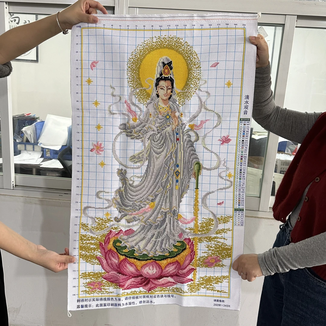 观音57*90cm成品十字绣不带框
