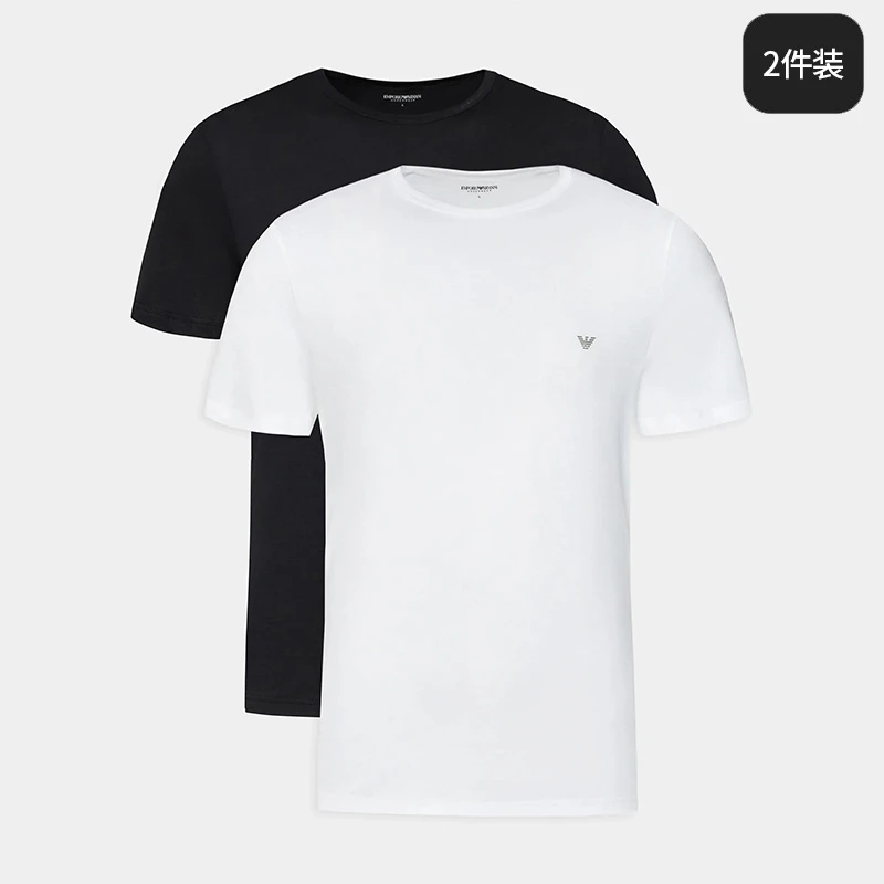 Emporio Armani/安普里奥·阿玛尼男士夏季户外T恤2件装薄款半袖