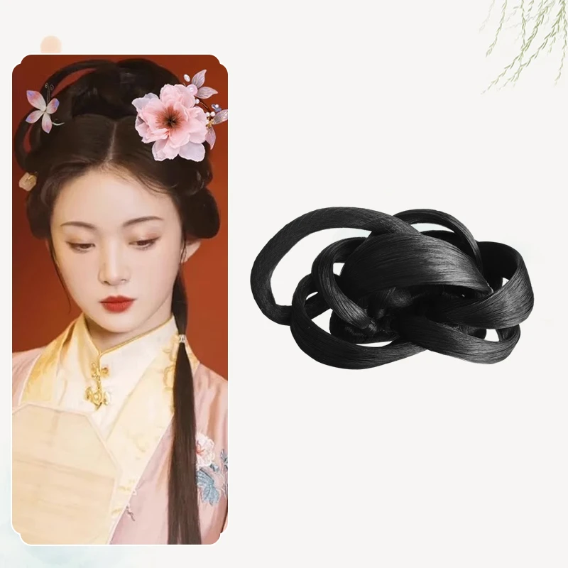 古风汉服假发包青梧髻一体式懒人款唐宋明日常全发丝精致纹理造型