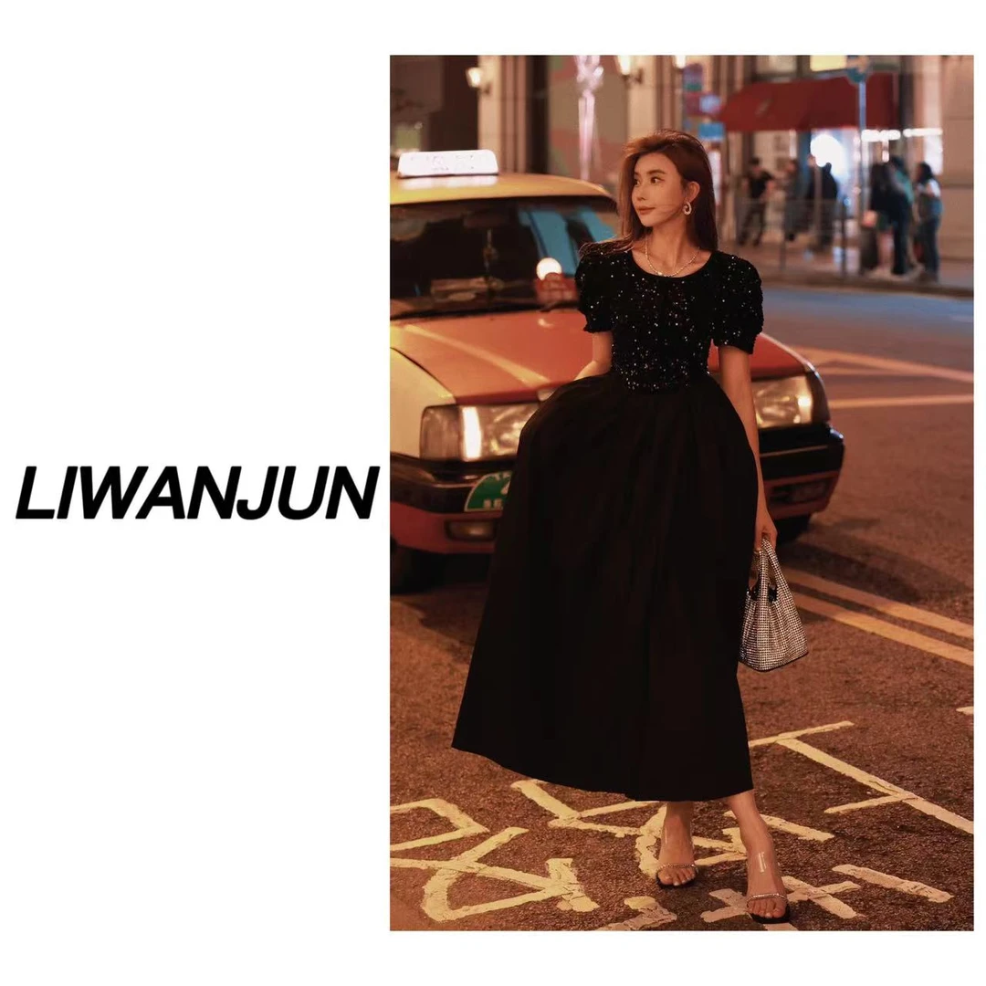 婉君【520约会女神裙】重工亮片连衣裙LWJ23A1Q344