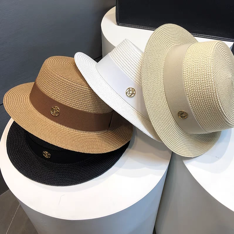 【爱舞服饰】茜茜之恋 夏季时尚编织小M标编织草帽