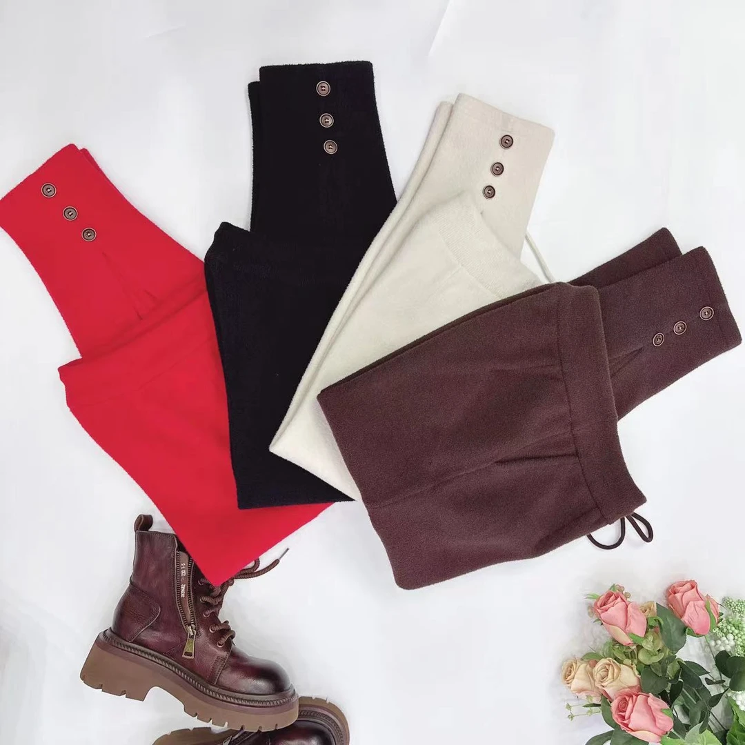 茜茜の恋爱舞服饰 茜茜之恋秋冬时尚双面喜洋洋三粒扣休闲裤