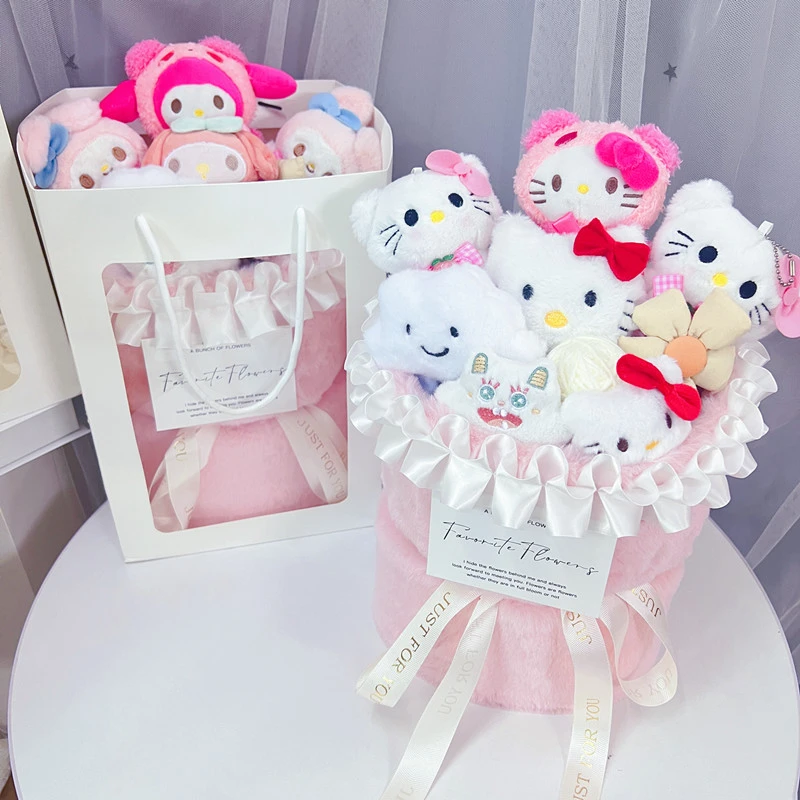 哈喽KT玩偶花束可爱公仔儿童生日礼物送女生女朋友闺蜜创意毕业礼