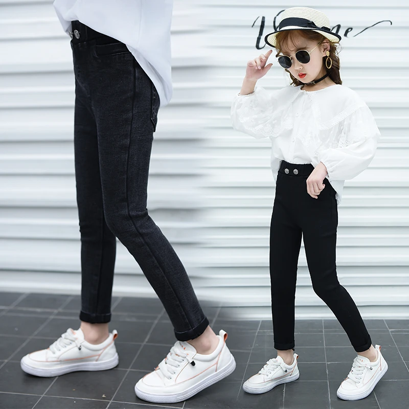 【积木】女童新款蜜蜂扣高弹力魔术裤紧身裤