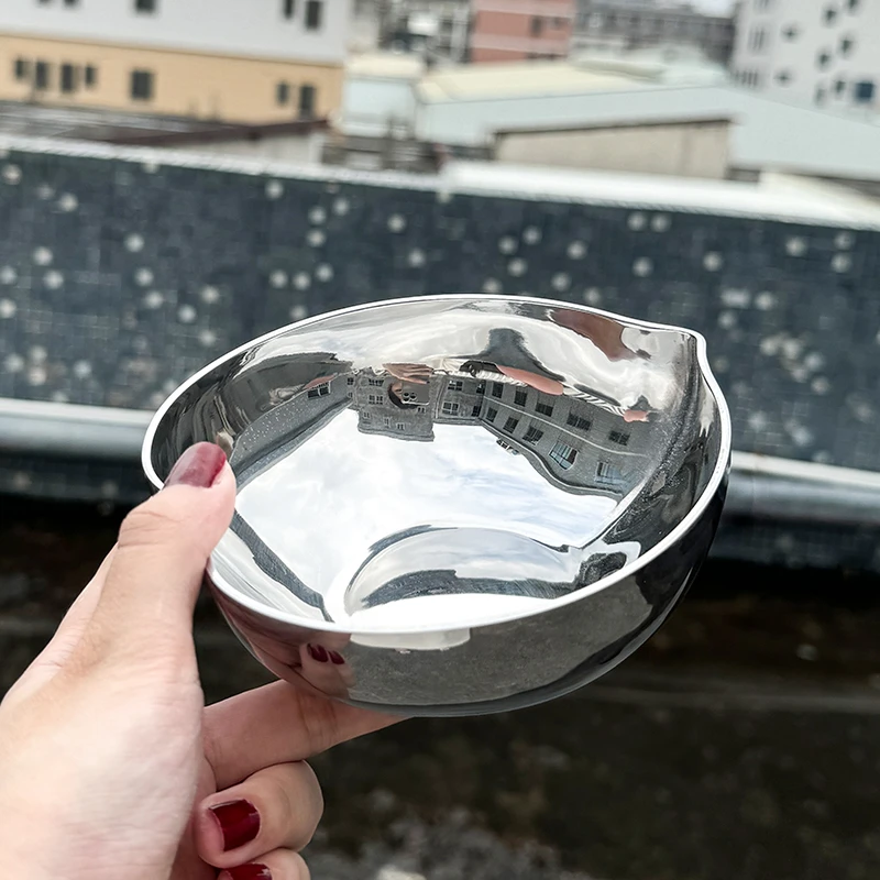 微瑕心形碗304不锈钢甜品盘创意碗 可爱水果沙拉碗蘸料碟