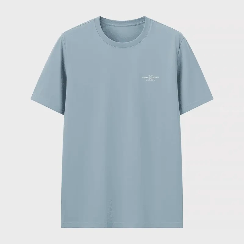 男人衣柜撤柜剪标休闲纯色百搭款印花圆领99+1棉T恤弹力户外运动