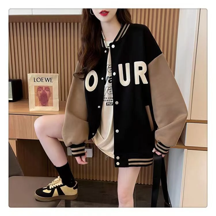 女童外套春秋运动2025新款中大童女装棒球服时髦儿童开衫春装上衣