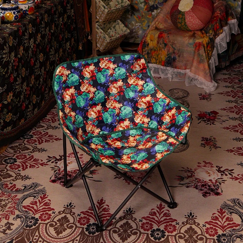 月亮椅露营椅子户外折叠椅便携式躺椅钓鱼凳沙滩椅野餐桌椅垫