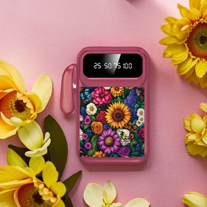 2024新款充电宝快充大容量1W自带线4充头便携飞机可带移动电源