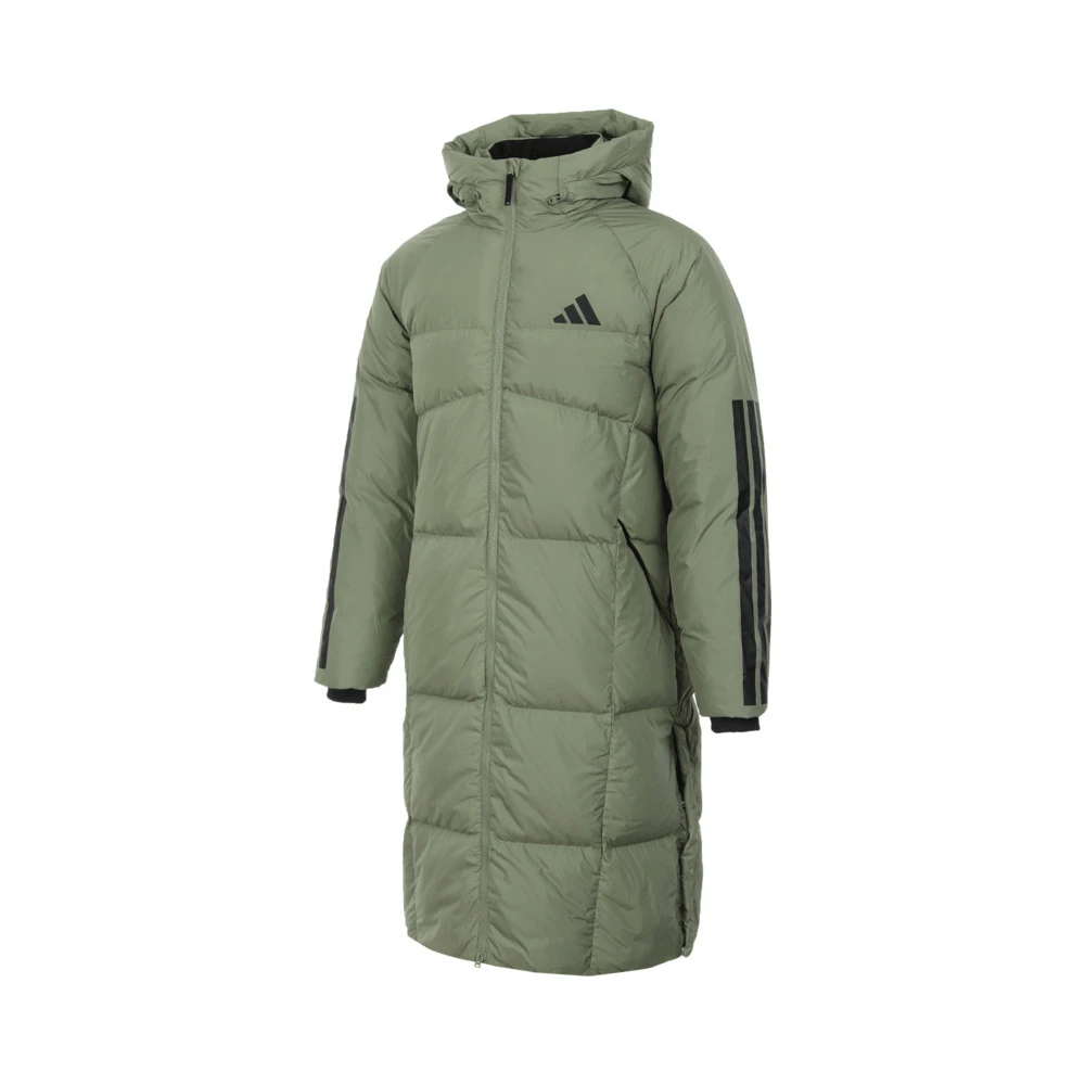 adidas阿迪达斯男子LONG DOWN JKT好羽绒长款连帽羽绒服JG3839