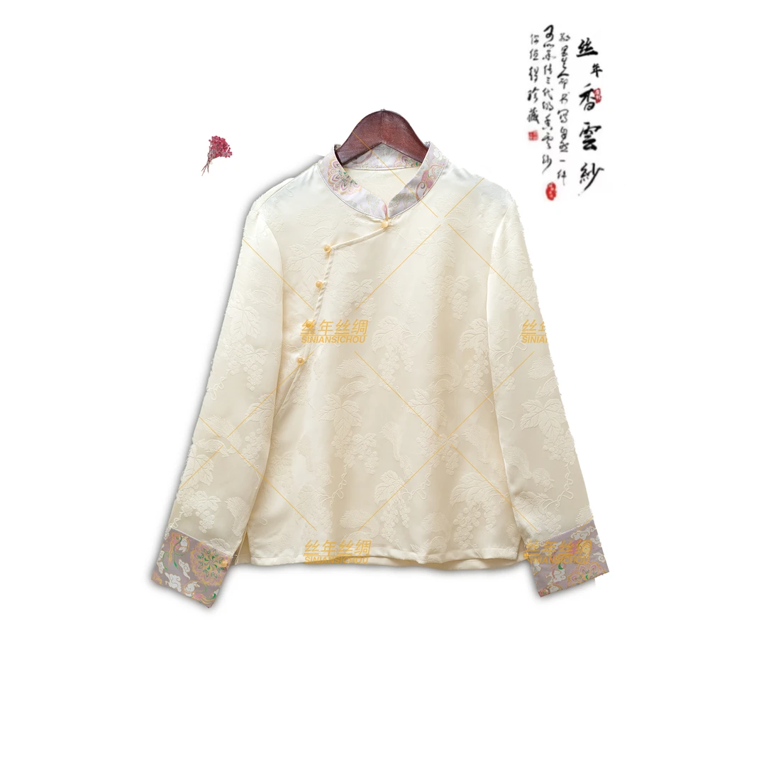 丝年.金乌玉兔｜秋季新款新中式国风重磅上衣衬衫-5092