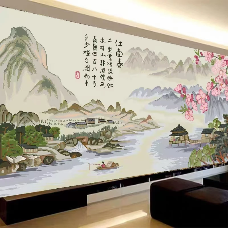 江南春49色满绣〔蒙娜丽莎十字绣〕