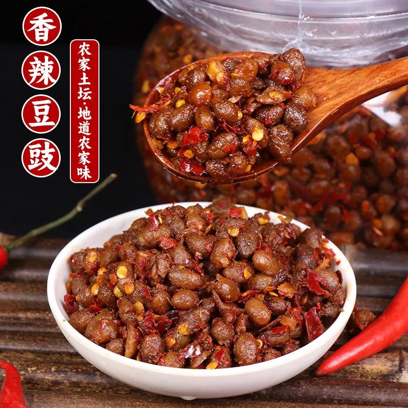 豆豉开胃下饭农家传统手工制作老坛腌制特色麻辣香辣姜豆豉508克