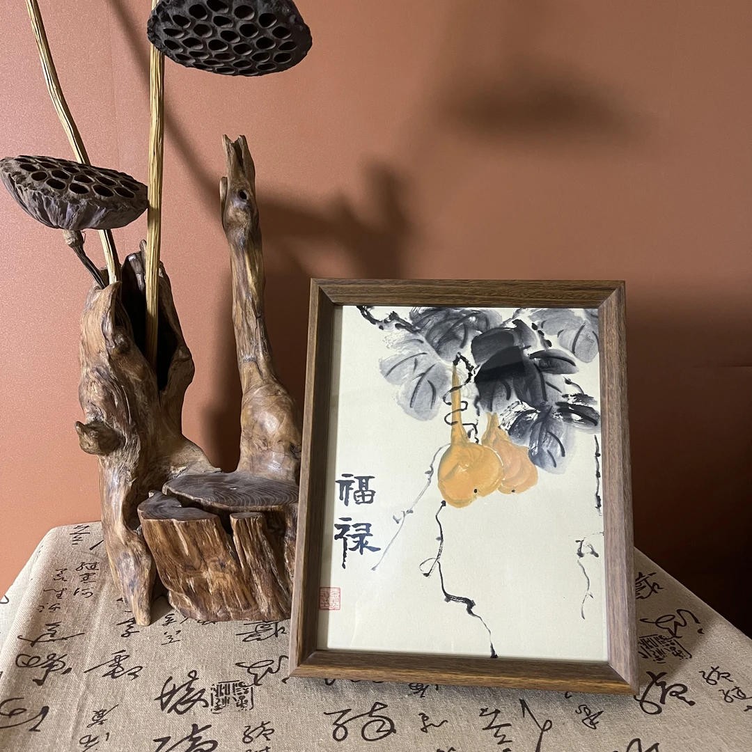 【福禄】小莲文化创意装饰画摆件家居办公室摆台  10寸