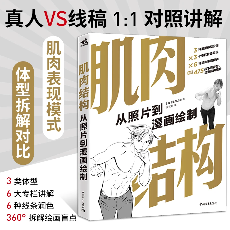 肌肉结构：从照片到漫画绘制 人体全肌肉美感表达 中青动漫出品