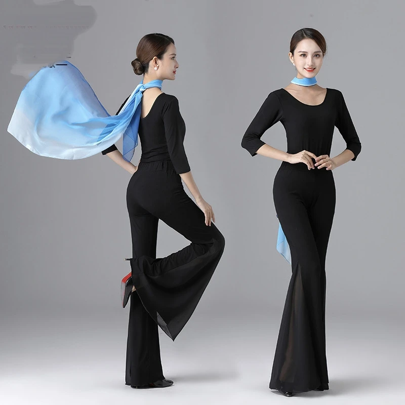 新款气质形体服服装女成人礼仪训练服走秀服套装莫代尔舞蹈练功服