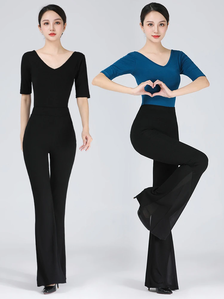 2024新款气质形体训练服女优雅礼仪形体舞蹈演出走秀模特练功服