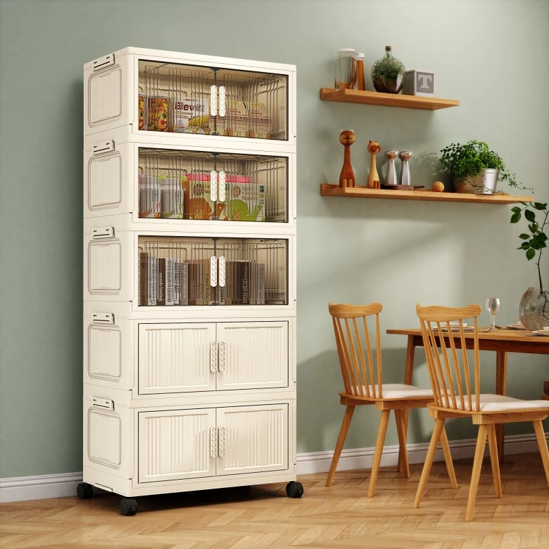 50cm新款收纳柜收纳箱多层玩具柜卧室储物柜子零食柜厨房整理盒