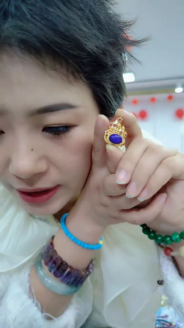 【闪购商品】玛瑙/玉髓发饰合金06077青金城堡吊坠