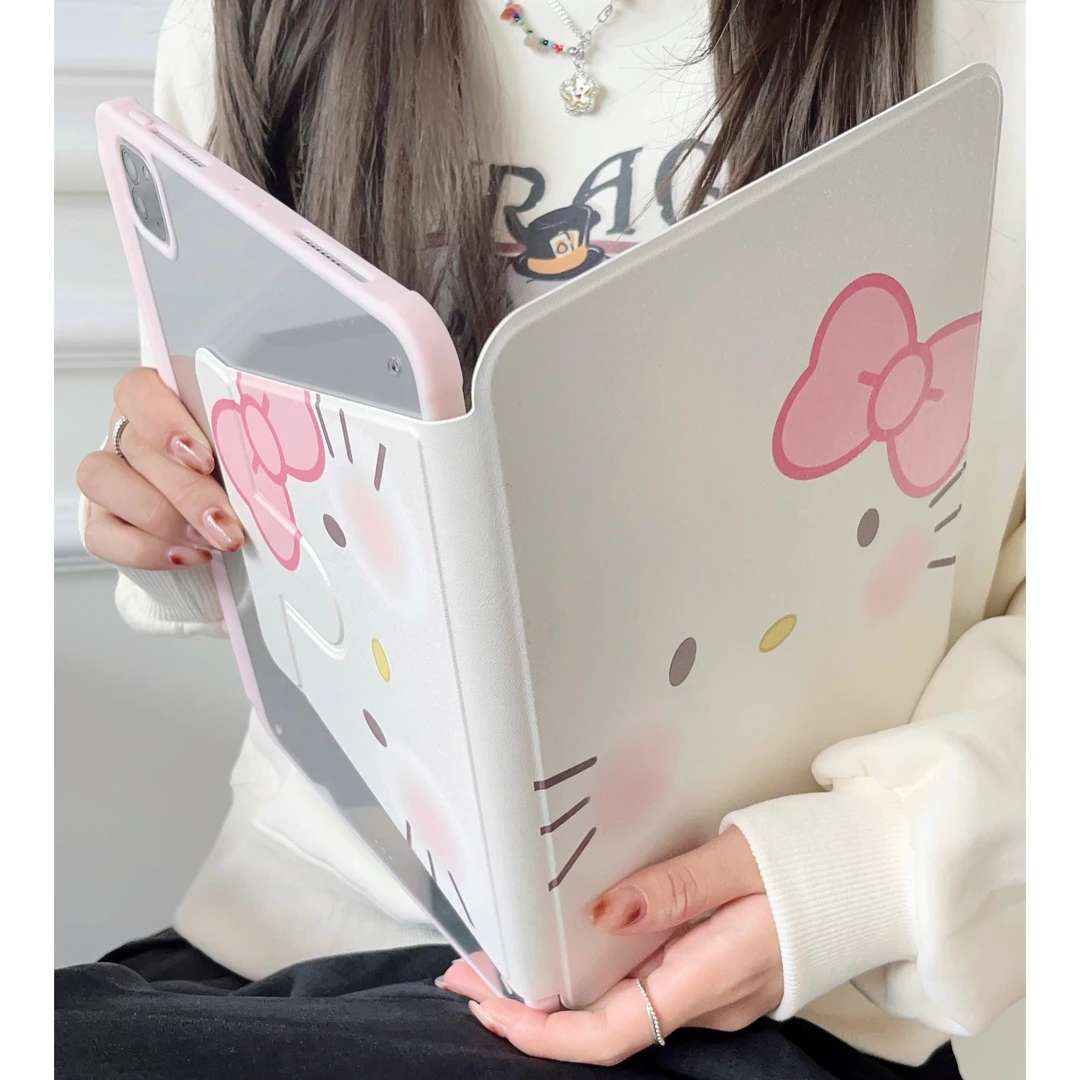 可爱卡通大脸KT猫360旋转适用iPadpro11保护壳air7平板套2025新款