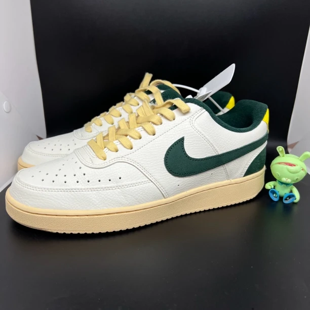 二手43码 Nike Court Vision LO NCPS 低帮 板鞋 男女同款 帆白绿