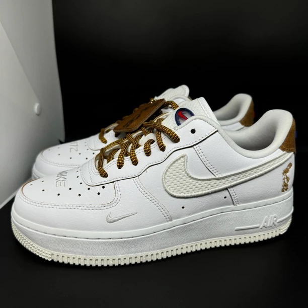 39码/98新/Nike 空军一号 白棕 低帮板鞋