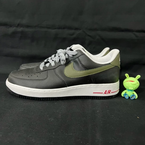 99新43码 Nike空军一号 黑绿 低帮休闲板鞋 防滑耐磨 假一赔四