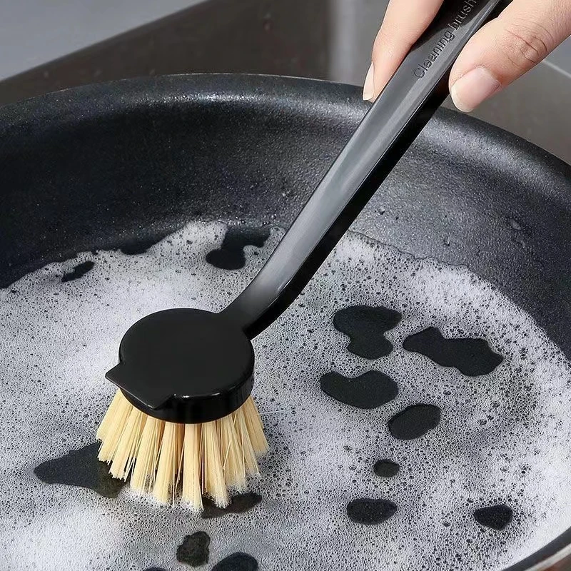 长柄锅刷洗碗不掉丝刷锅神器厨房洗锅刷子家用耐高温不沾油不粘锅
